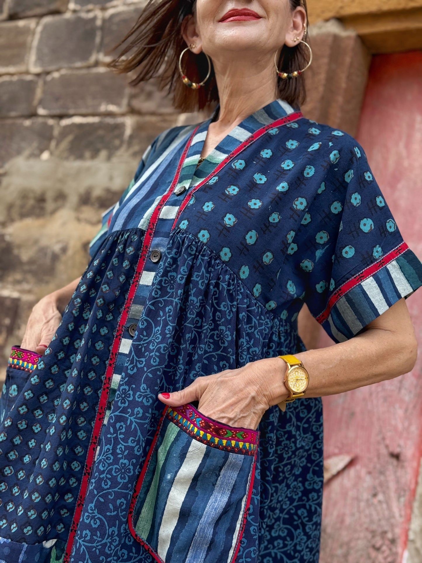 Mosaic dress for carefree days