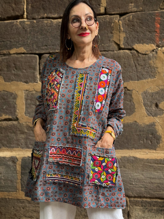 ‘Array of Kutch’ A tunic celebrating the artisanal hand crafts of Gujarat