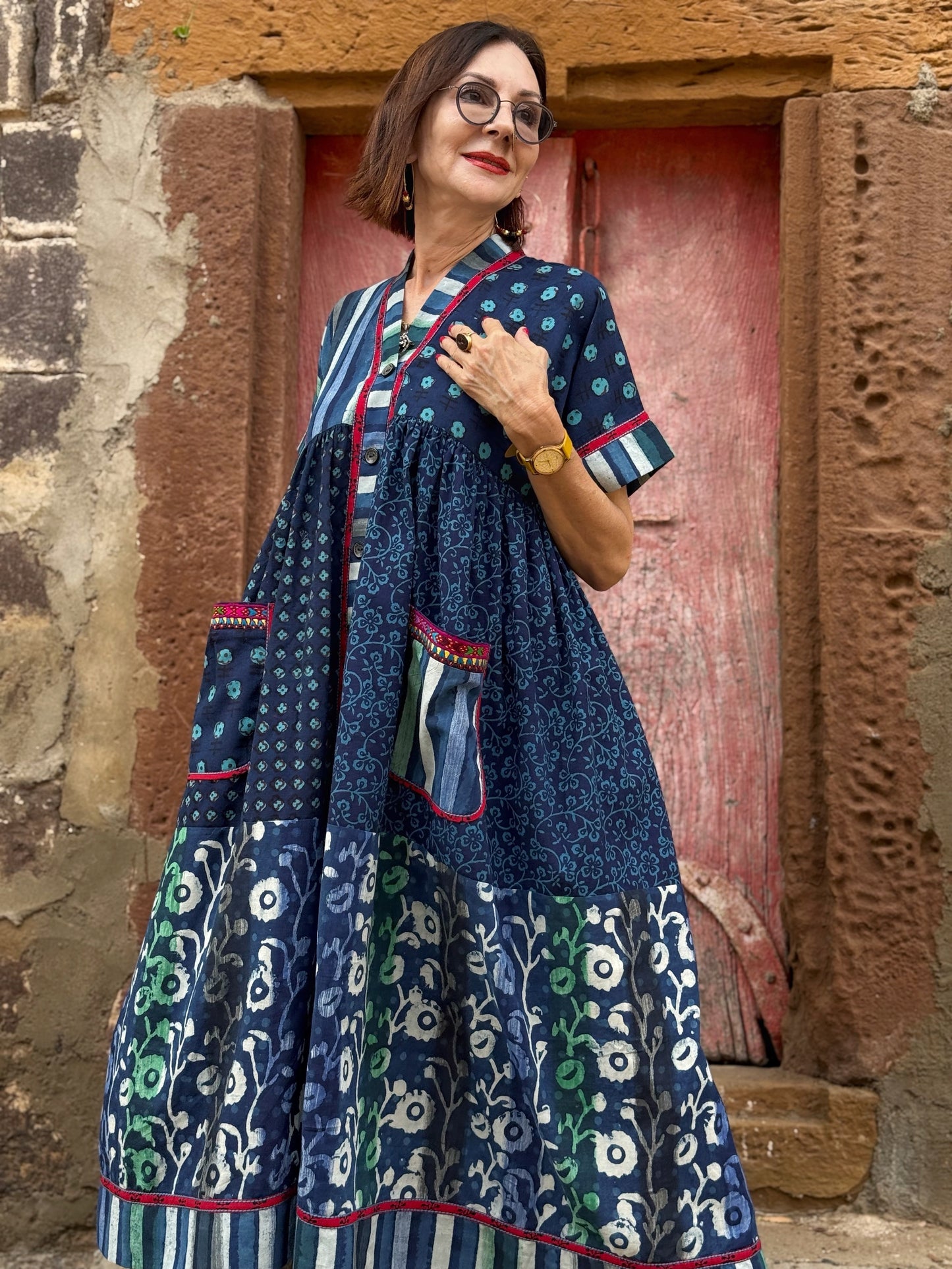 Mosaic dress for carefree days