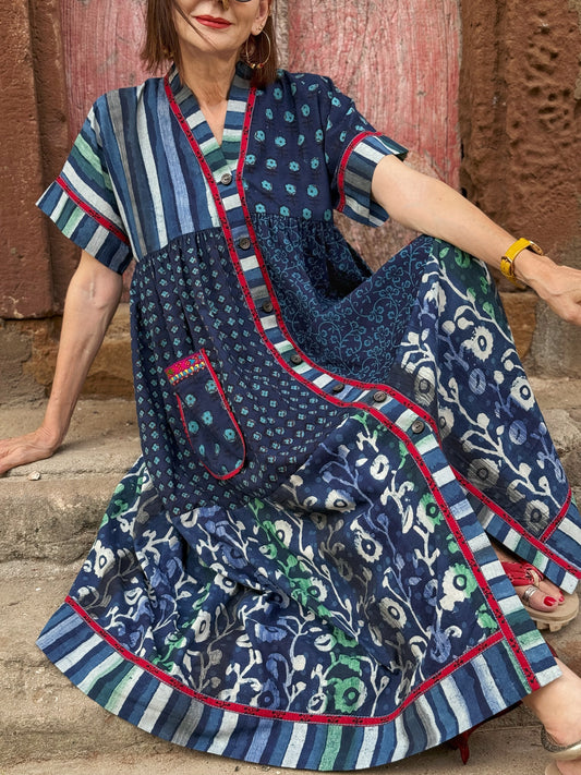 Mosaic dress for carefree days