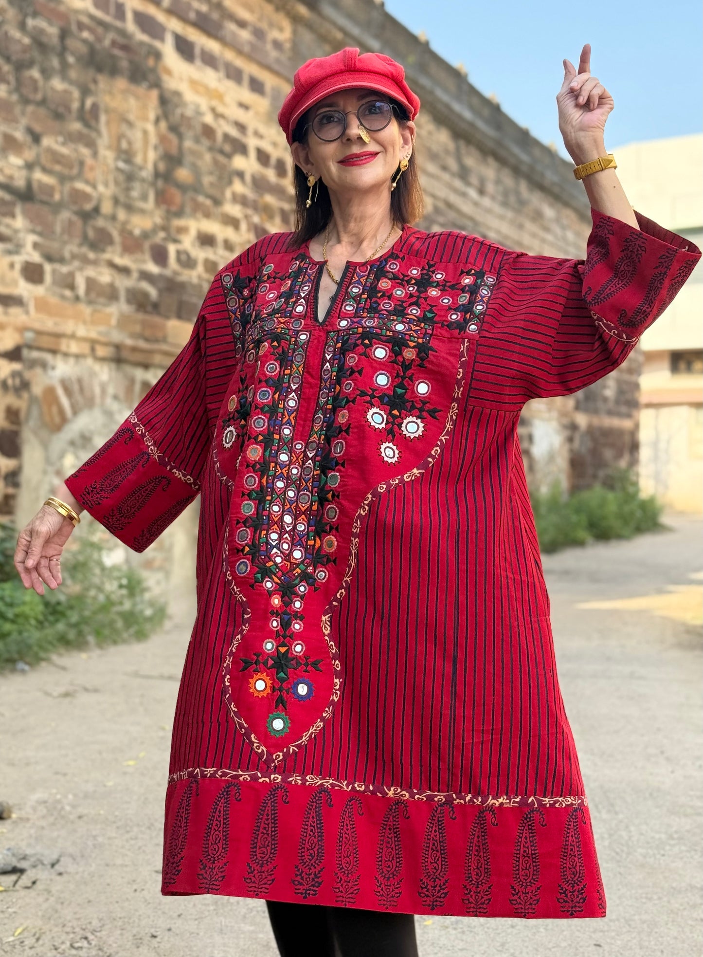 Heritage Kutch Soof Embroidery Dress – XL