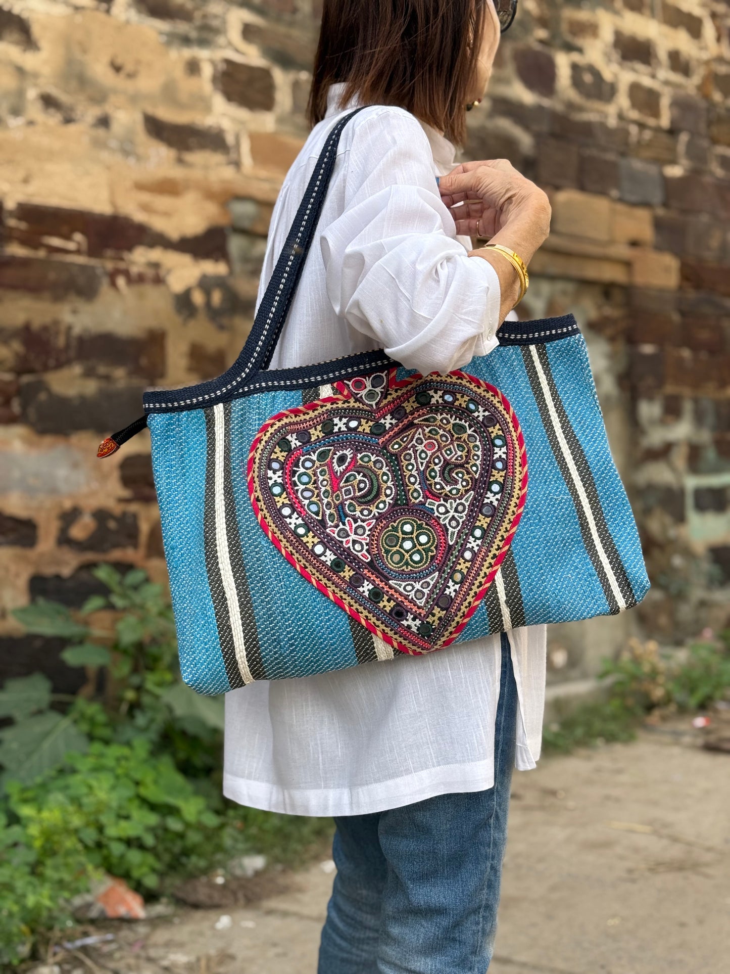 Boho Heart Statement Tote