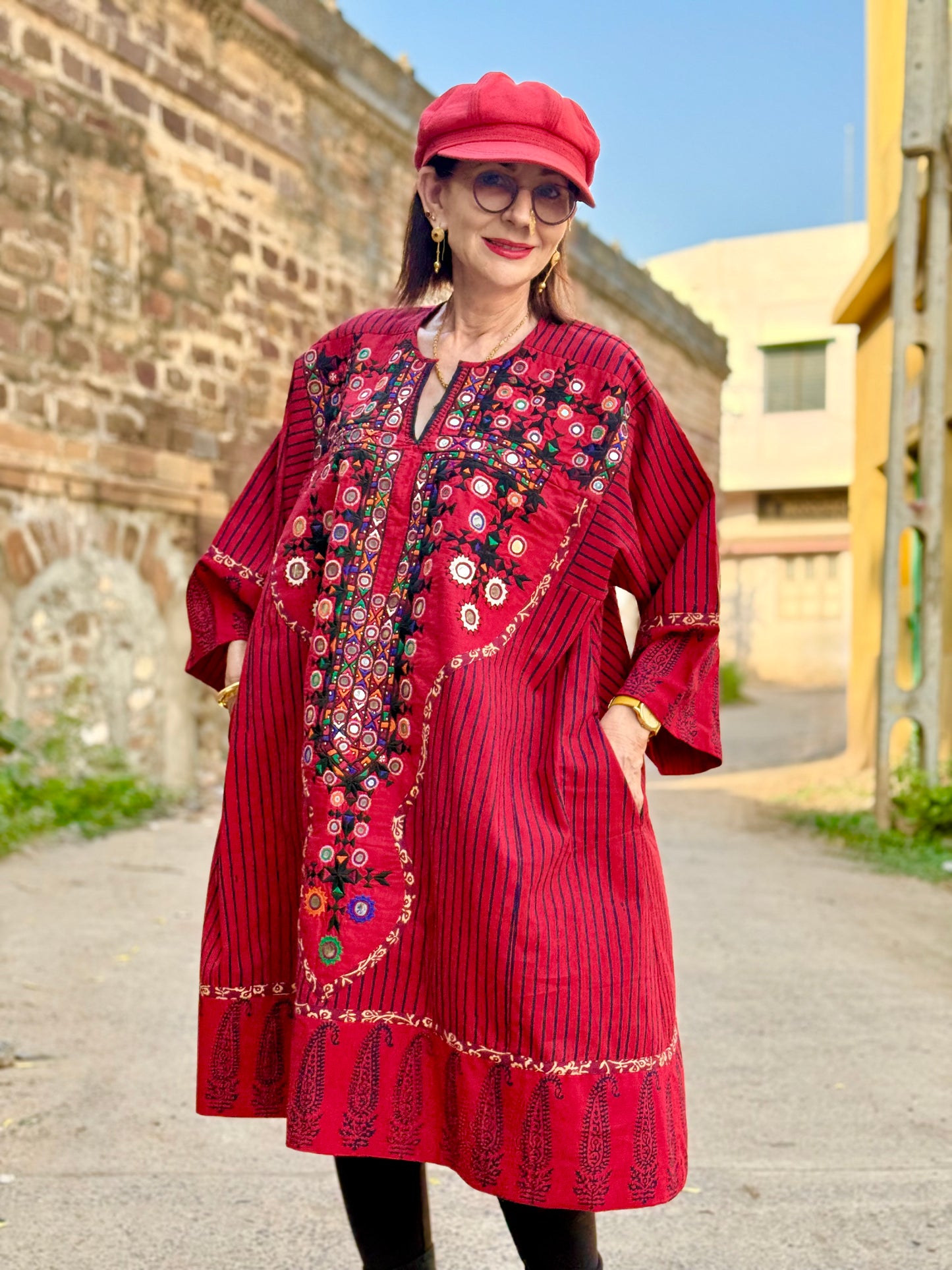Heritage Kutch Soof Embroidery Dress – XL