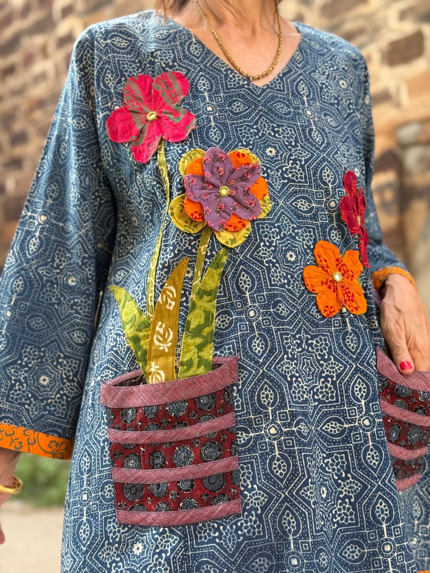 Flower Pot Pocket Tunic – Trompe L’oeil Effect