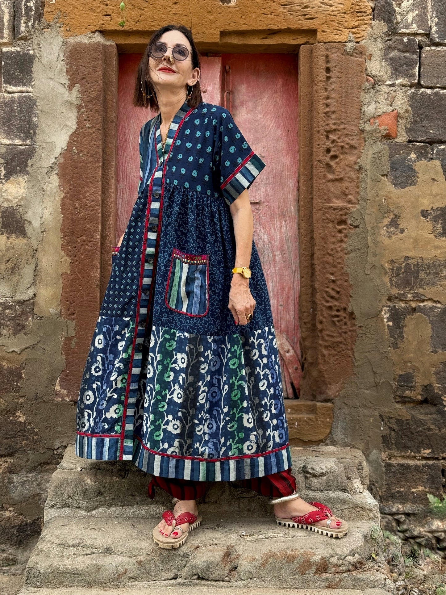 Mosaic dress for carefree days