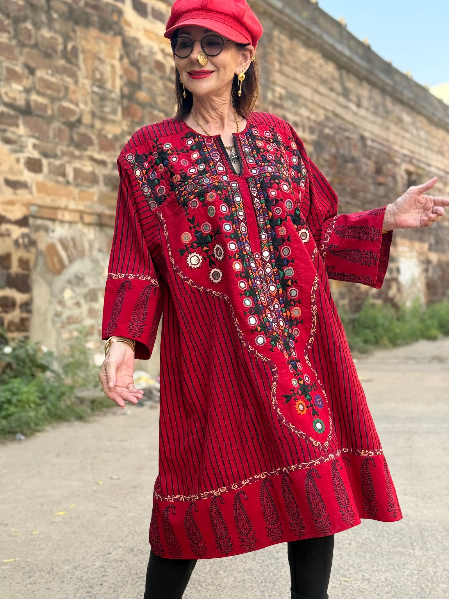 Heritage Kutch Soof Embroidery Dress – XL