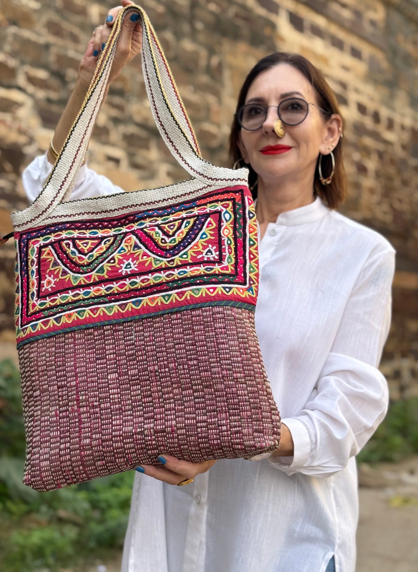 Artisanal Mirrorwork Tote