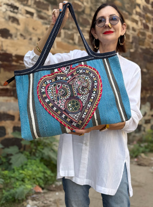 Boho Heart Statement Tote