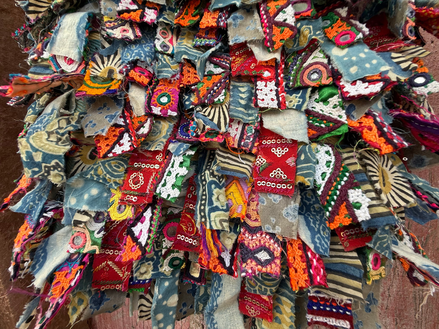 Indian Embroidery Tote Bag – Upcycled Shaggy Design