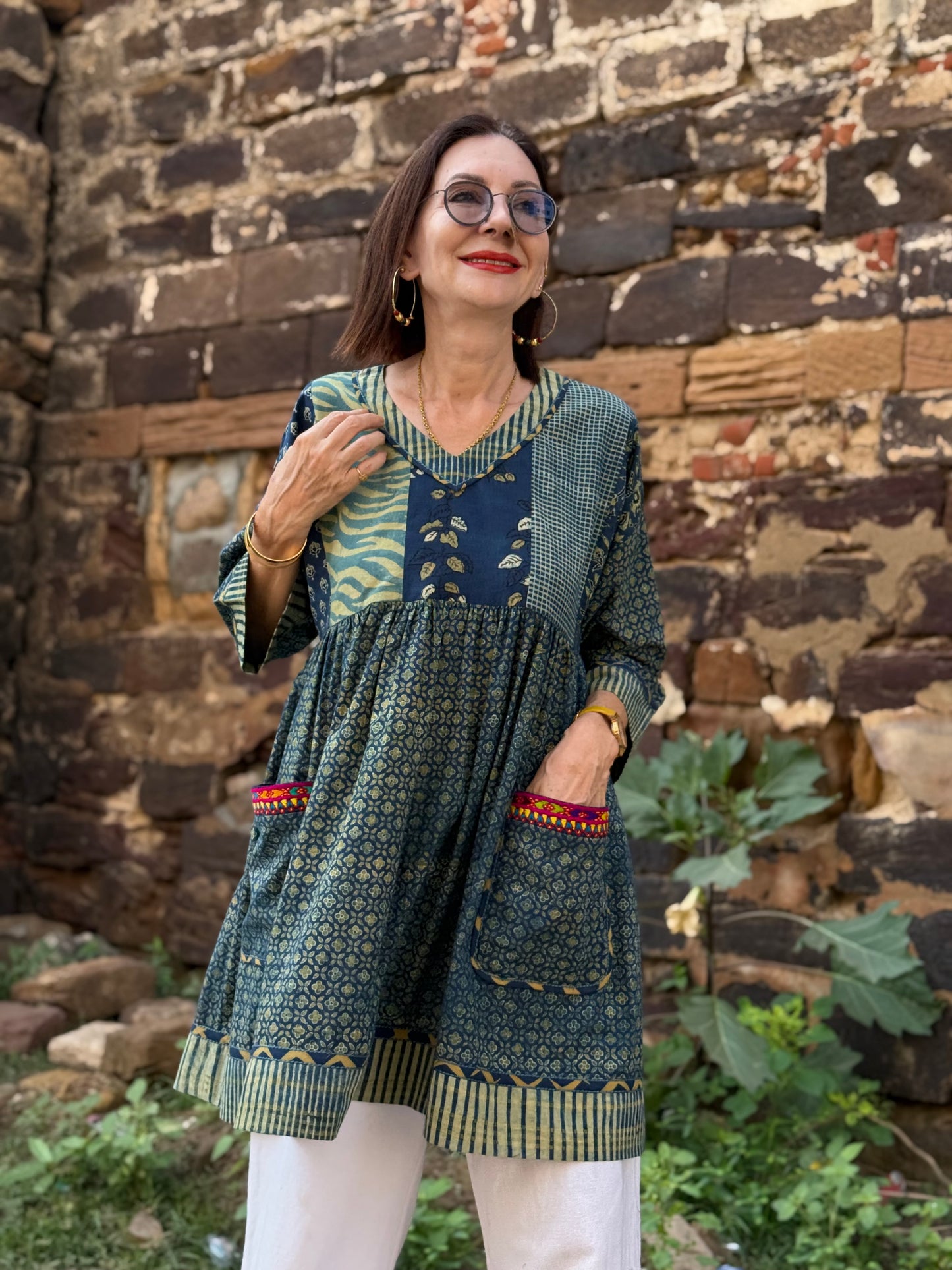 Artisanal Indigo Meets Playful Embroidery