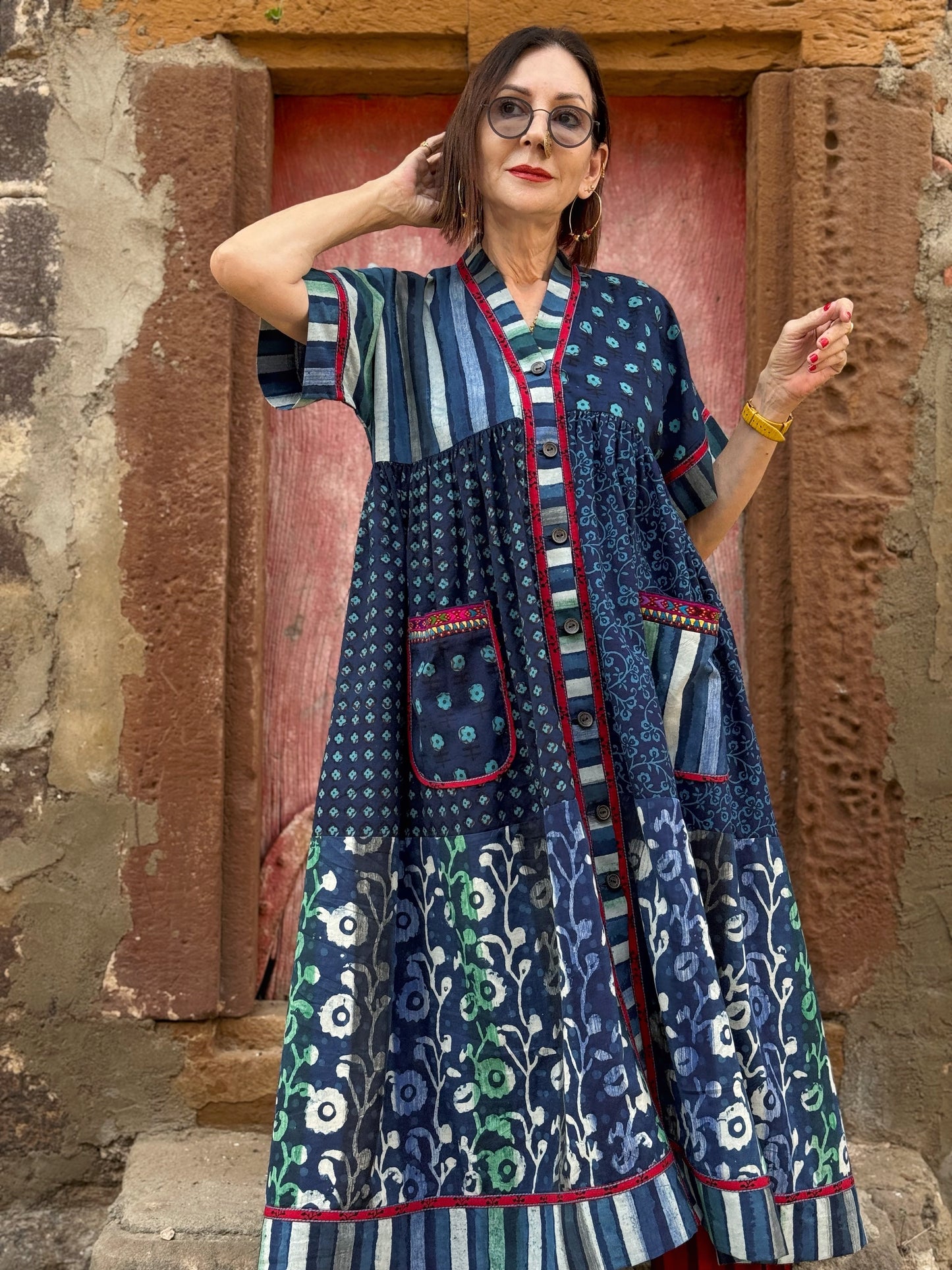 Mosaic dress for carefree days
