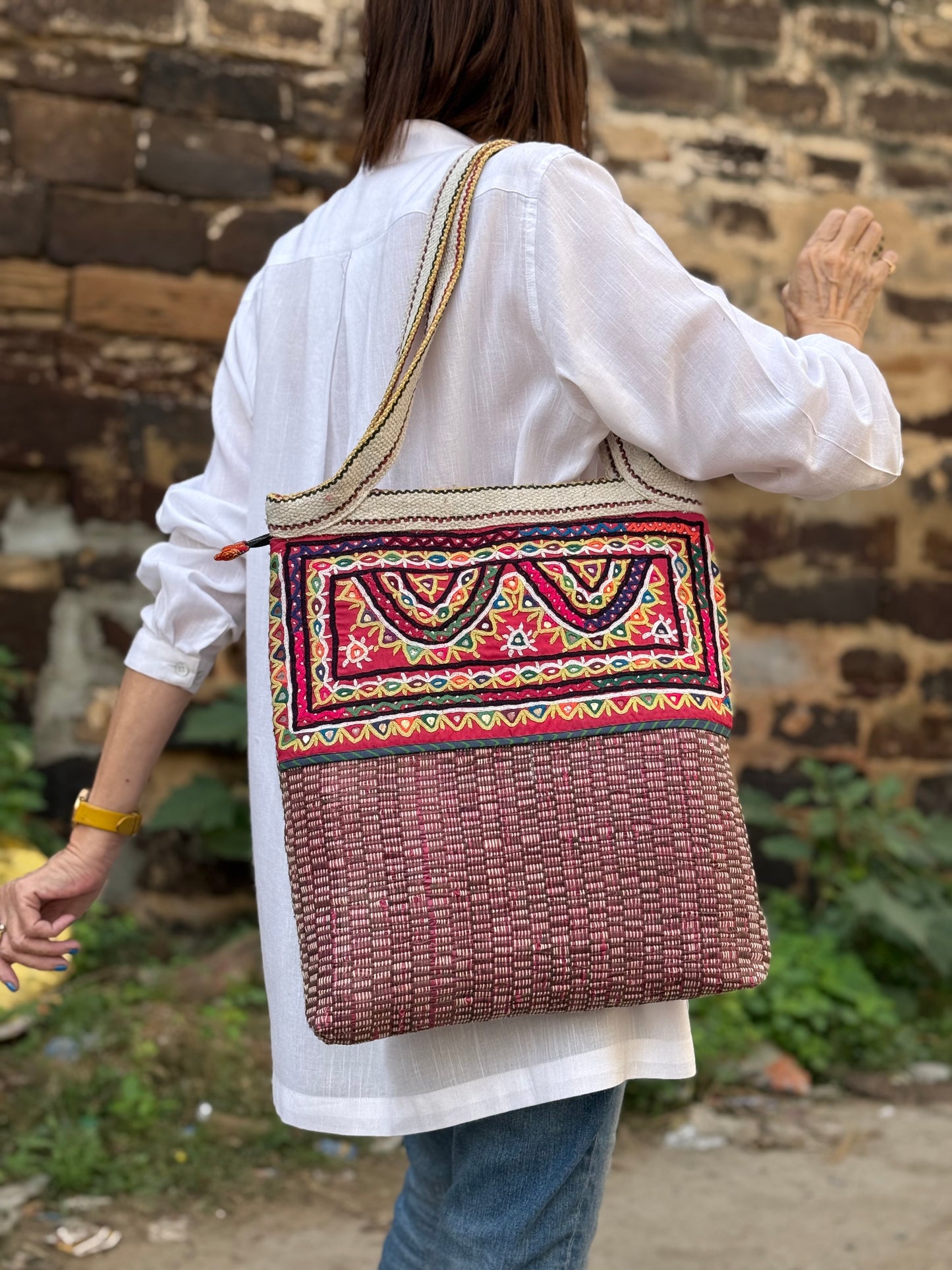 Artisanal Mirrorwork Tote