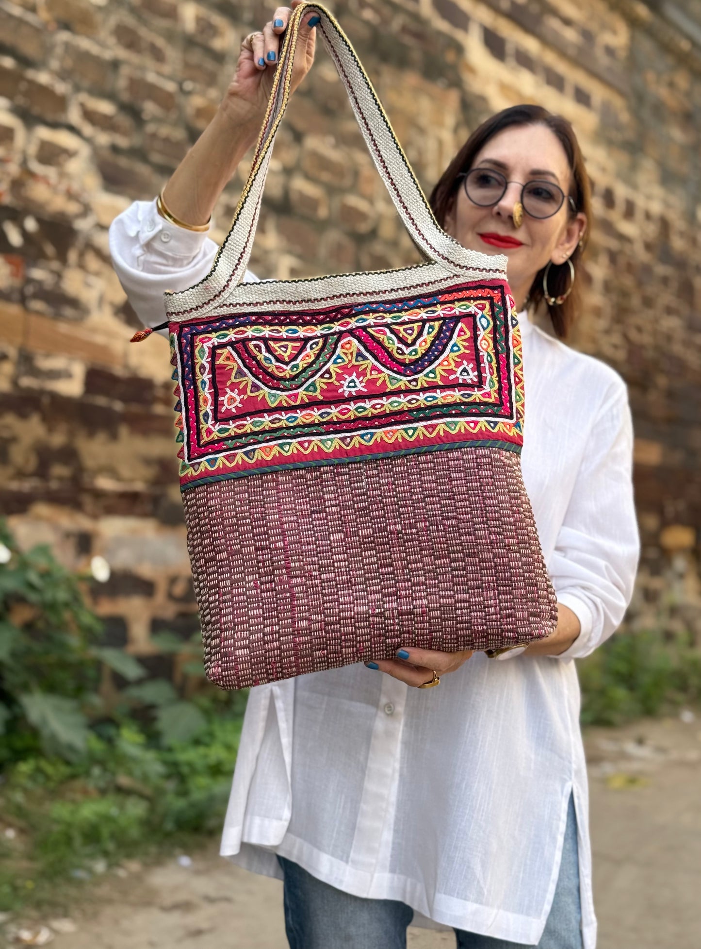 Artisanal Mirrorwork Tote