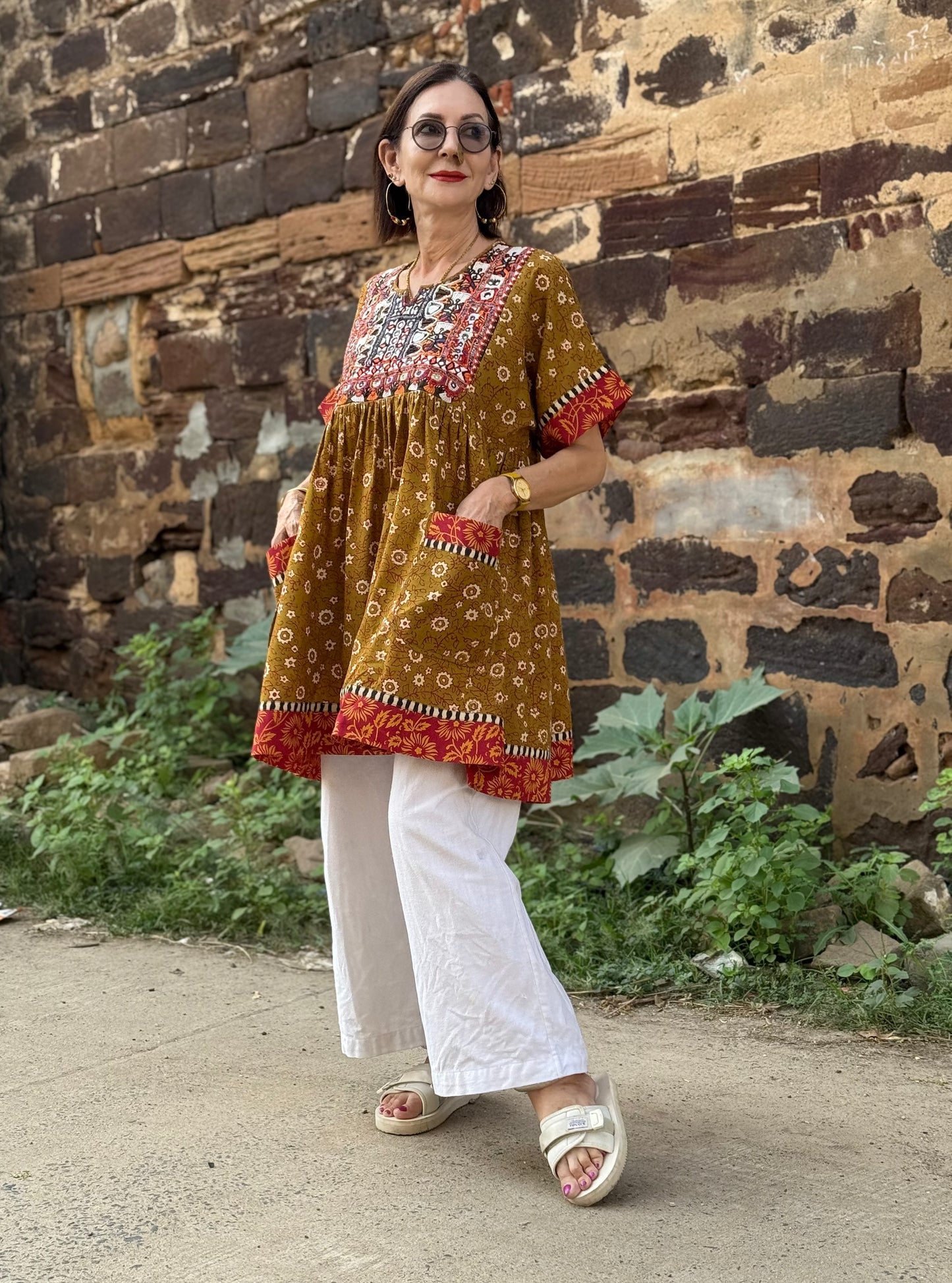 Kutch Tribal Embroidery Block Printed Tunic
