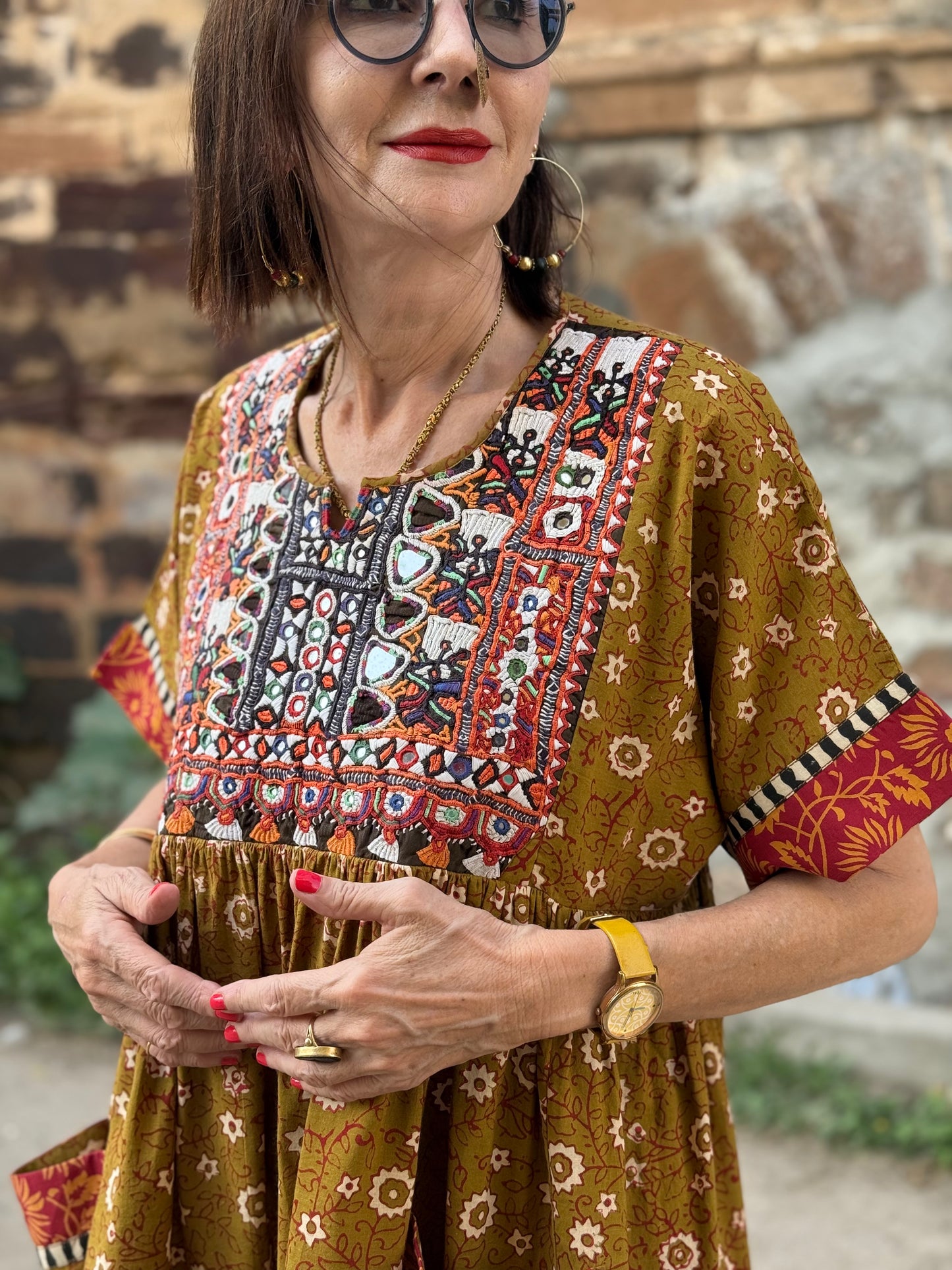 Kutch Tribal Embroidery Block Printed Tunic