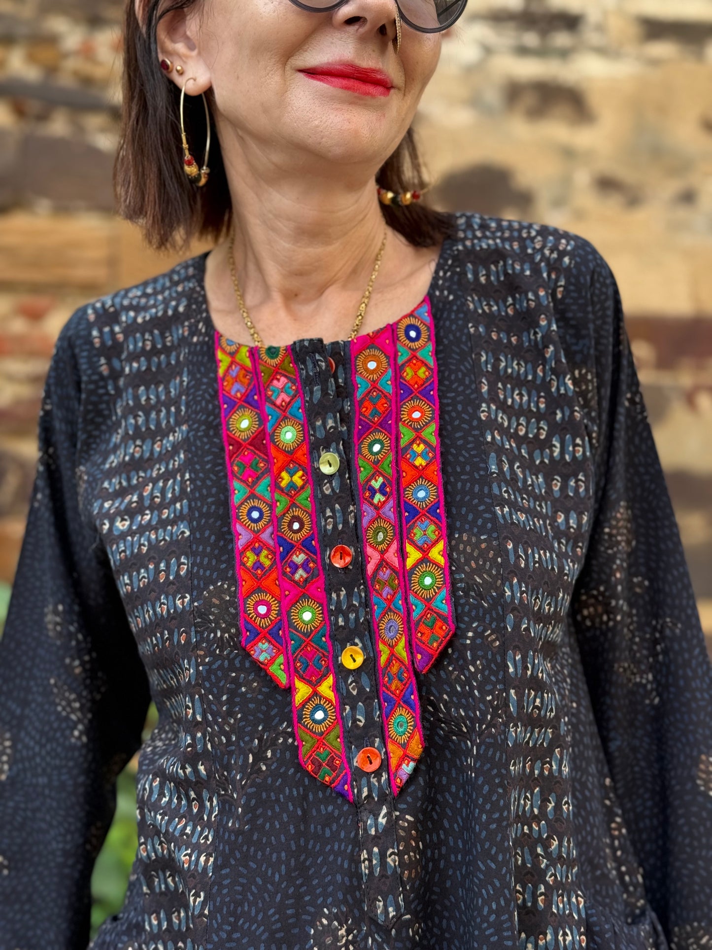 Midnight Indigo Flared Tunic