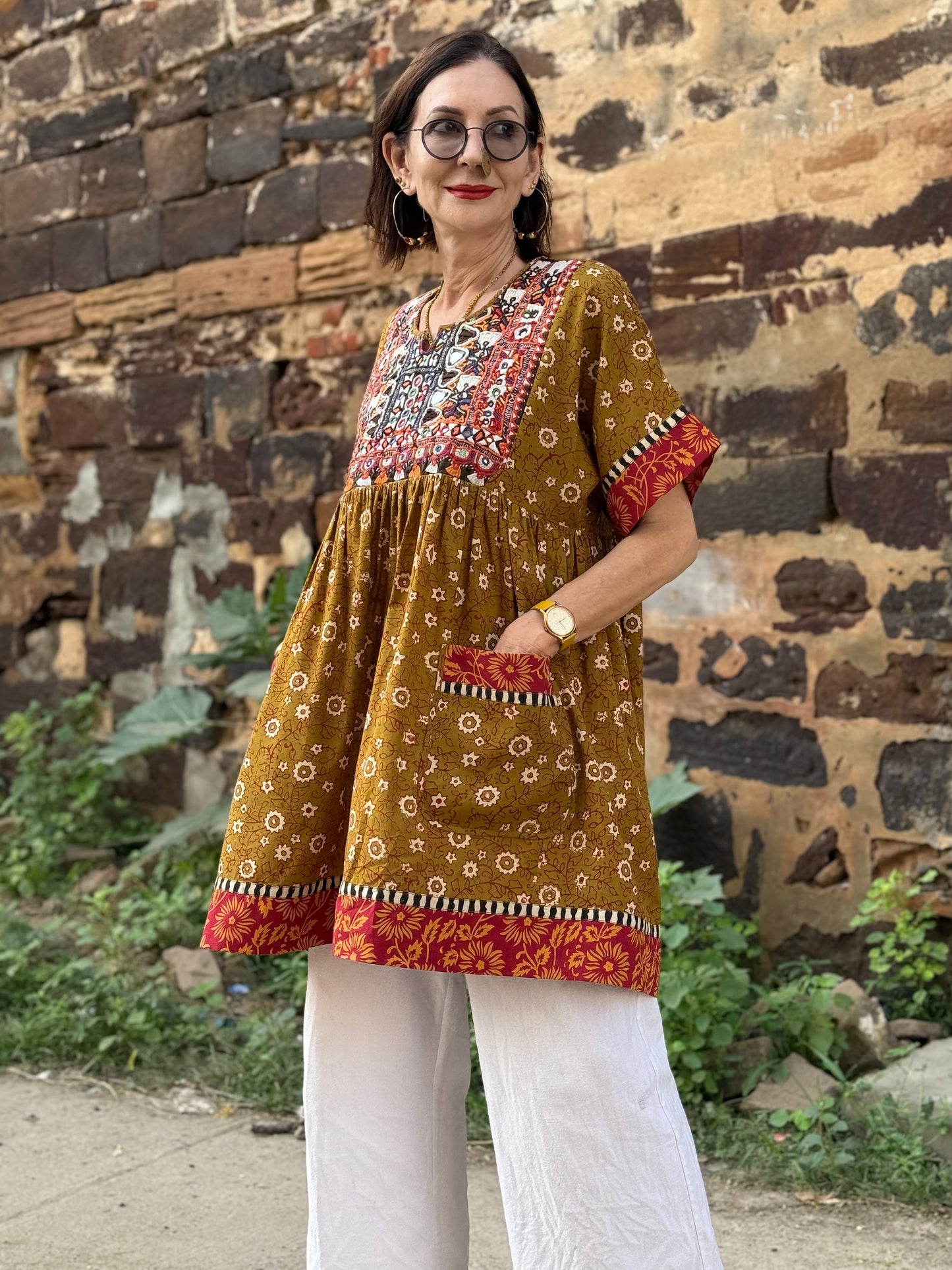 Kutch Tribal Embroidery Block Printed Tunic