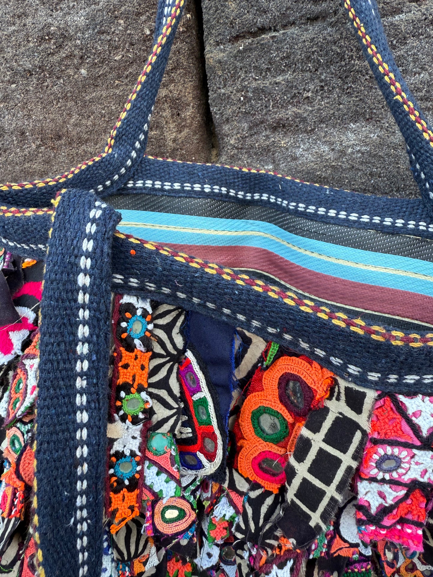 Upcycled Shaggy Rag Bag