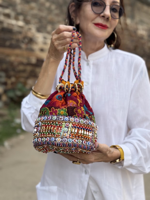 Boho Beadwork Potli Bag