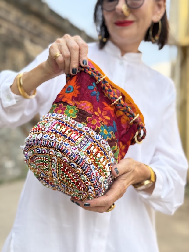 Boho Beadwork Potli Bag