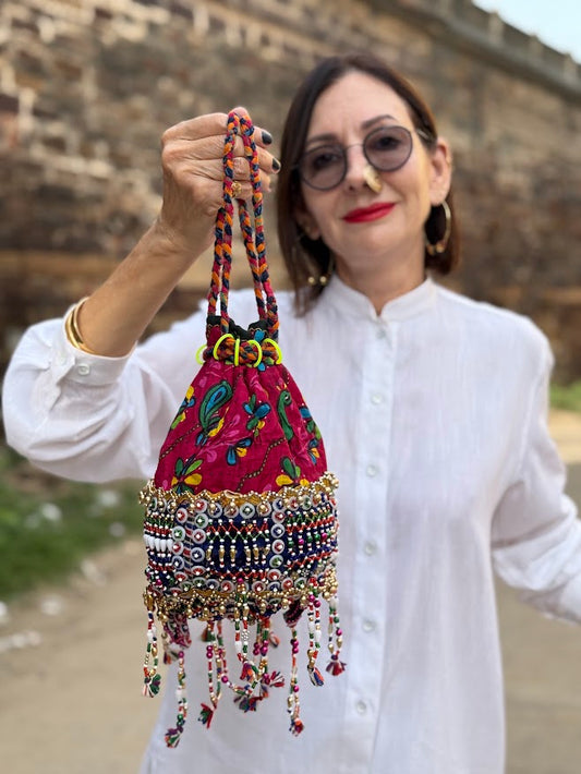 Heritage Mirrorwork Potli Bag