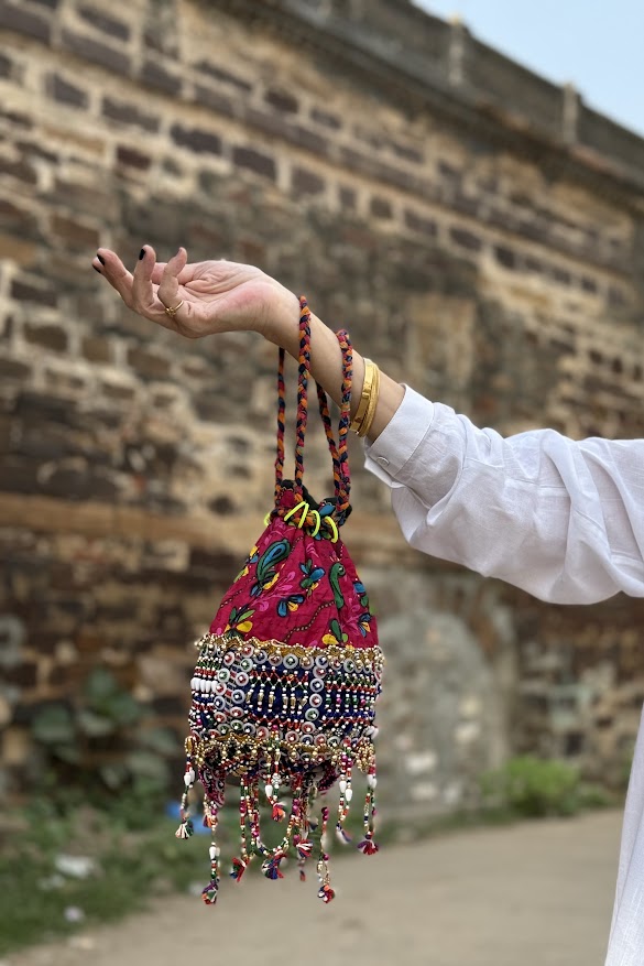 Heritage Mirrorwork Potli Bag