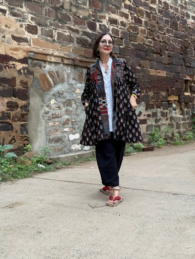 Autumn Ajrakh Smock Jacket