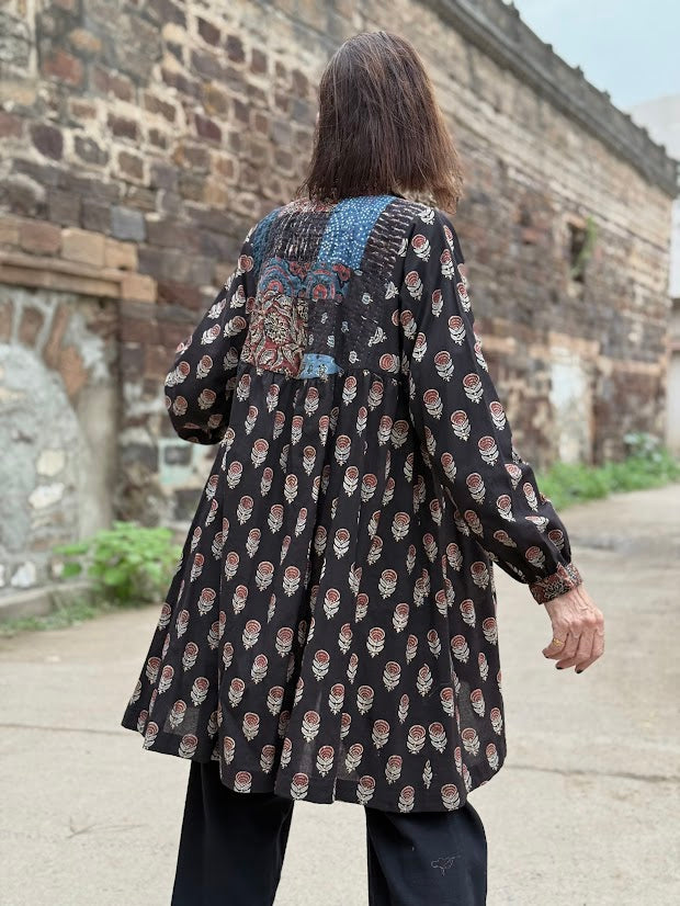 Autumn Ajrakh Smock Jacket