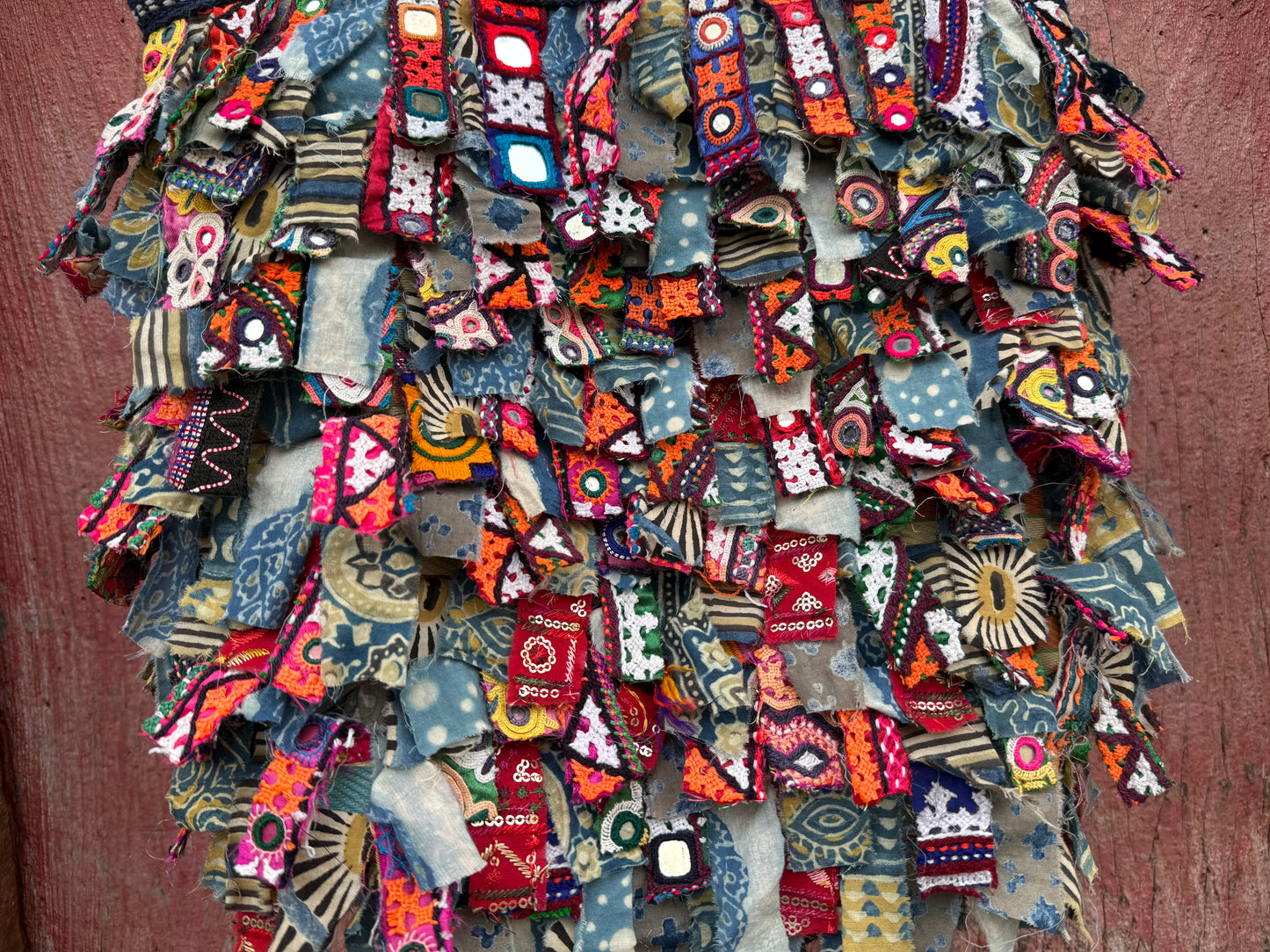 Indian Embroidery Tote Bag – Upcycled Shaggy Design