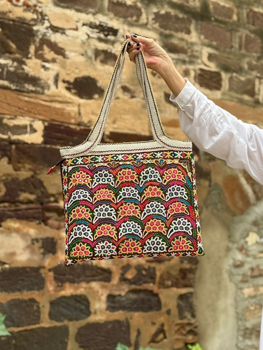 Kutchi Mirror Embroidery Handbag