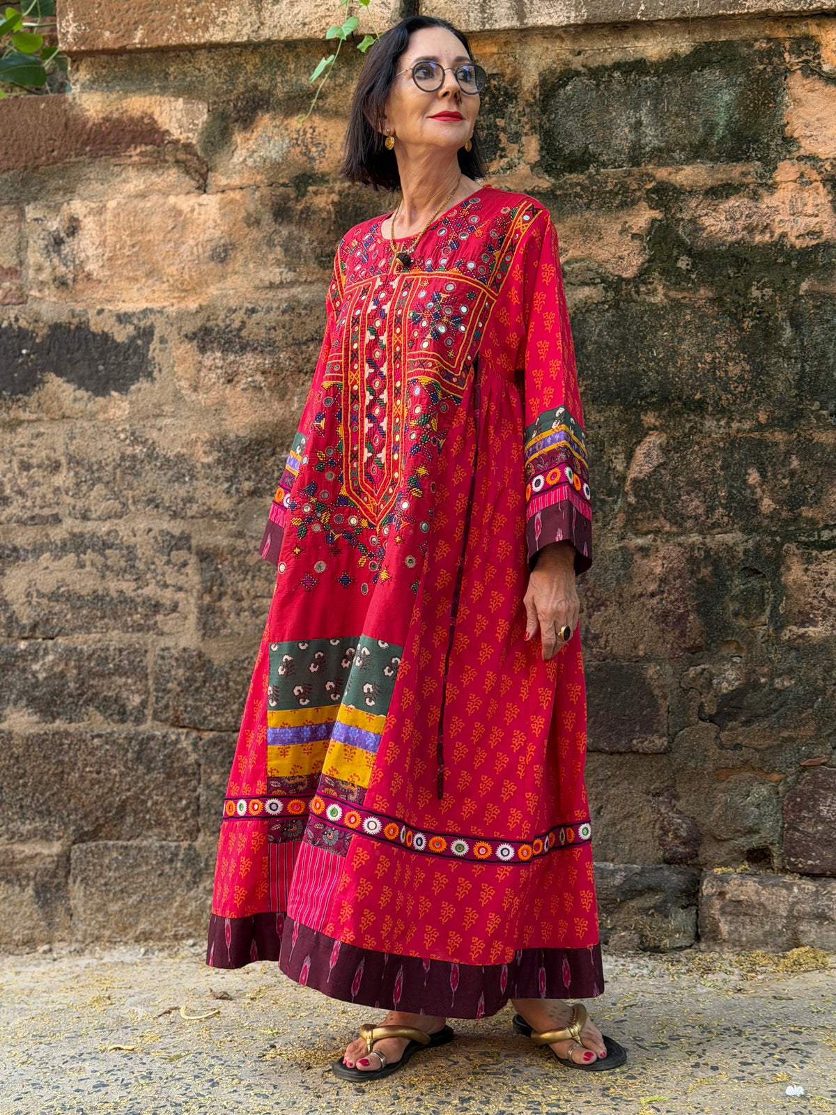 The Navratri Spectacular: 1-of-1 Vintage Embroidered Heritage Dress
