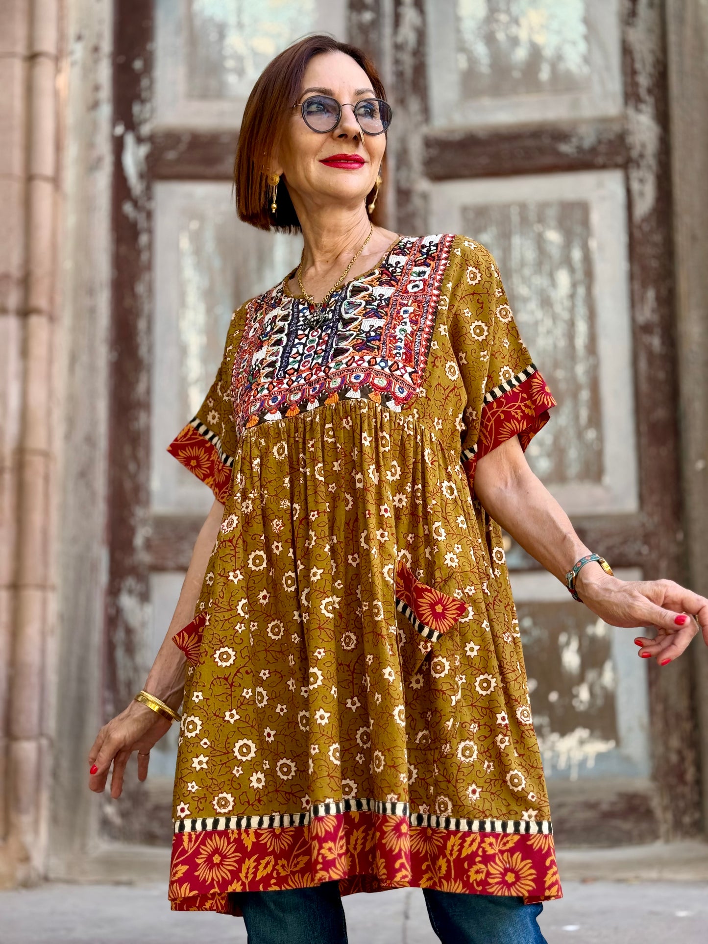 Kutch Tribal Embroidery Block Printed Tunic