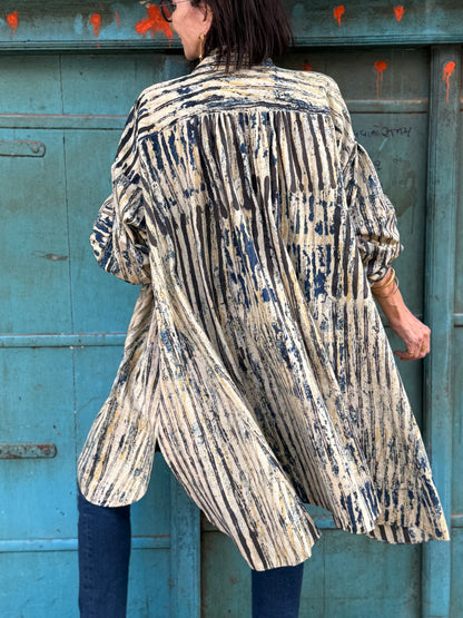 Inner Artist Voluminous Indigo Cotton Shirt