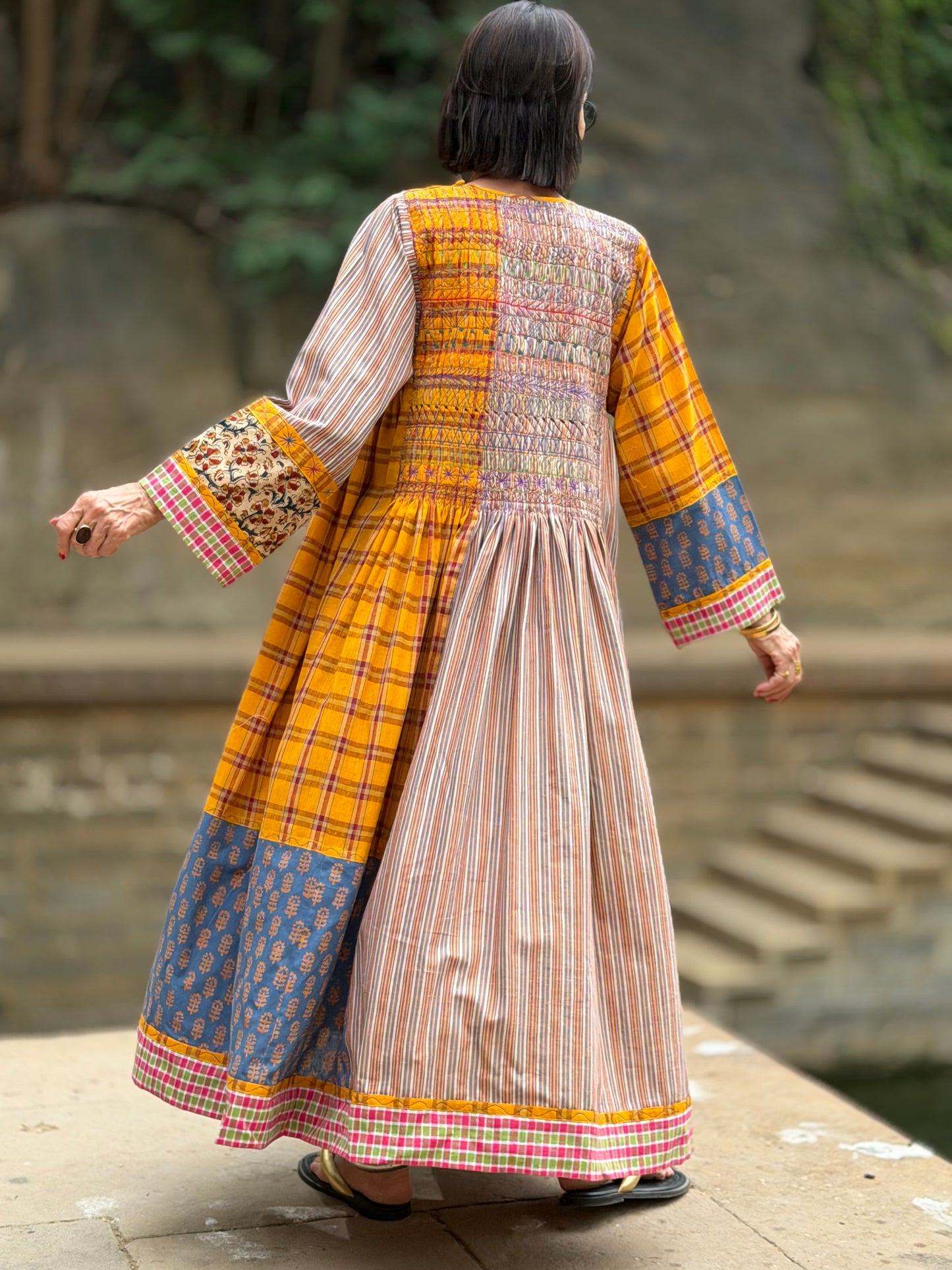 The Limited-Edition 'Atelier' Khadi Cotton Patchwork Dress