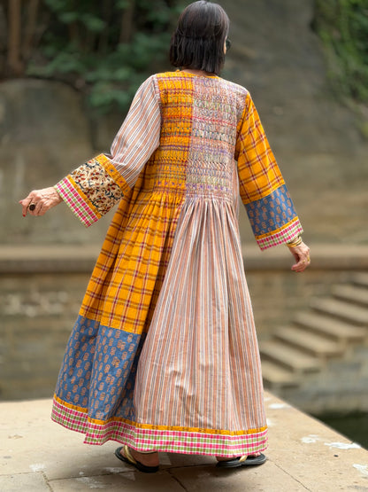The Limited-Edition 'Atelier' Khadi Cotton Patchwork Dress