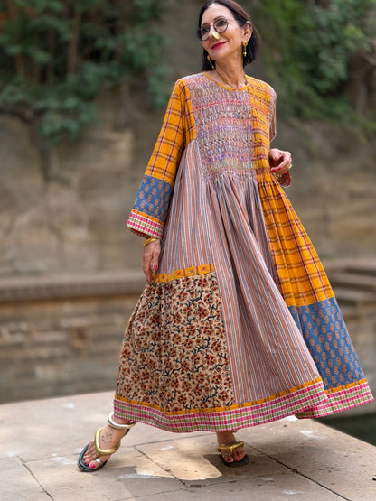 The Limited-Edition 'Atelier' Khadi Cotton Patchwork Dress