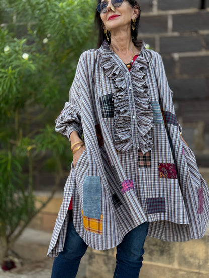Chic Khadi Cotton Oversized Shirt