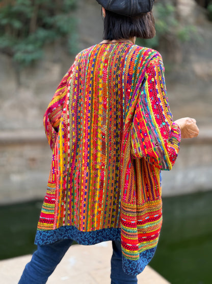 XXL Madame Hall Heritage Kutch Embroidery Artwear Tunic (1-of-1 Piece)