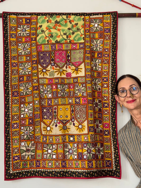 Hand Embroidered Indian Wall Hanging