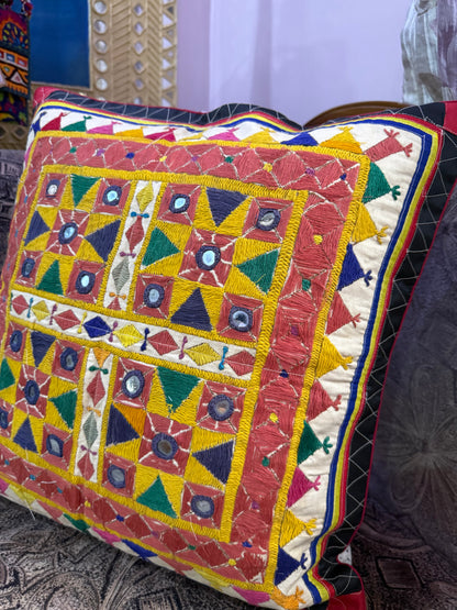 A Pair of Kutch Embroidery Cushion Covers