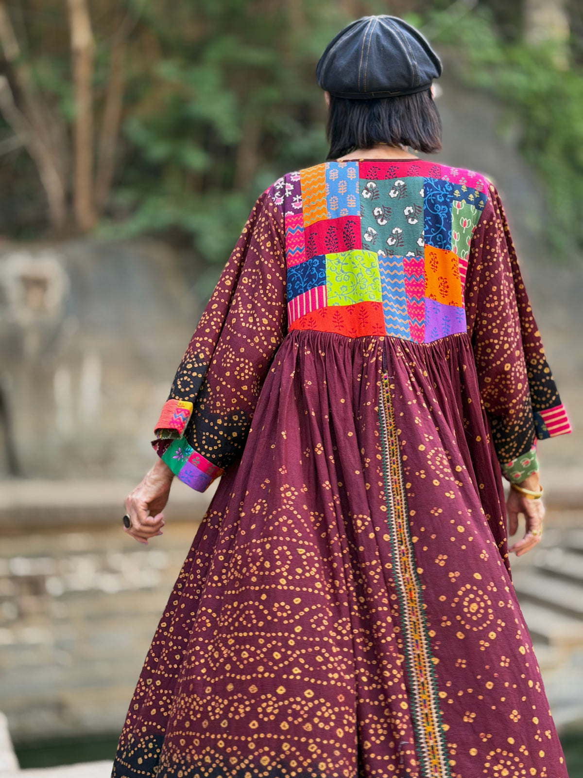 Madame Hall Vintage Kutch Embroidery & Bandhani Masterpiece Dress