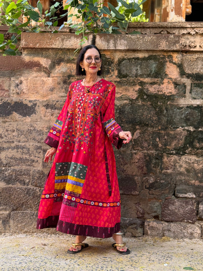 The Navratri Spectacular: 1-of-1 Vintage Embroidered Heritage Dress