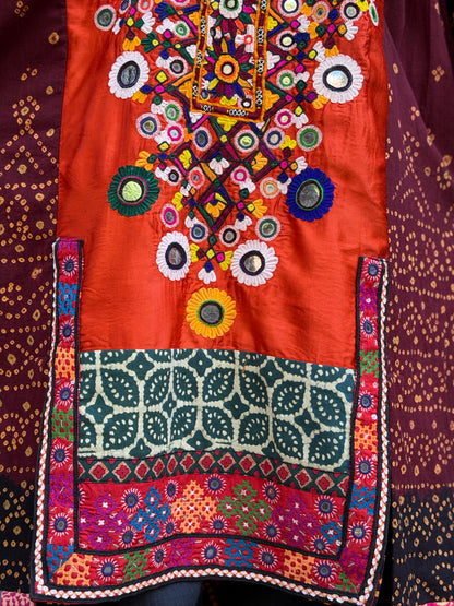 Madame Hall Vintage Kutch Embroidery & Bandhani Masterpiece Dress