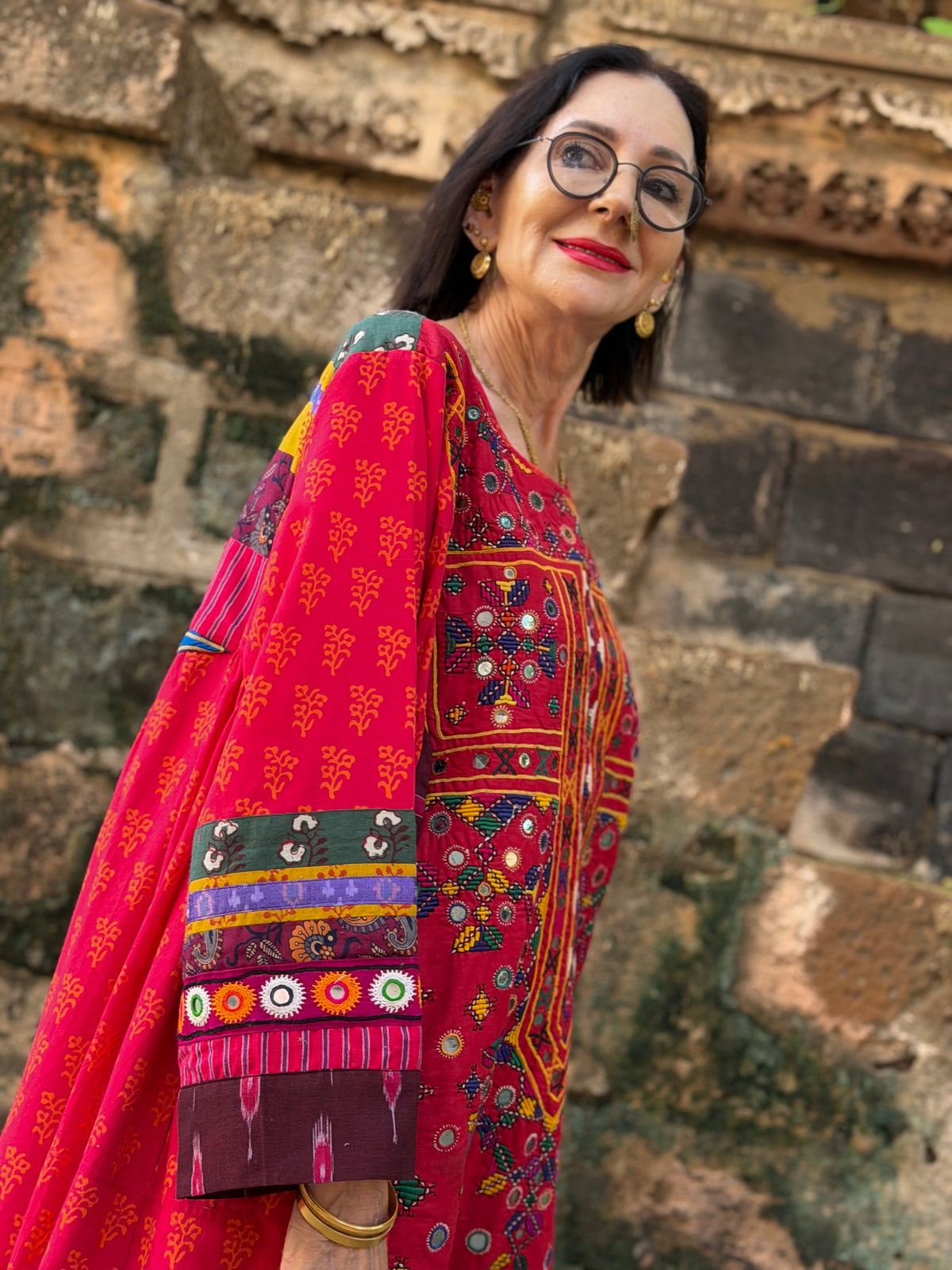 The Navratri Spectacular: 1-of-1 Vintage Embroidered Heritage Dress