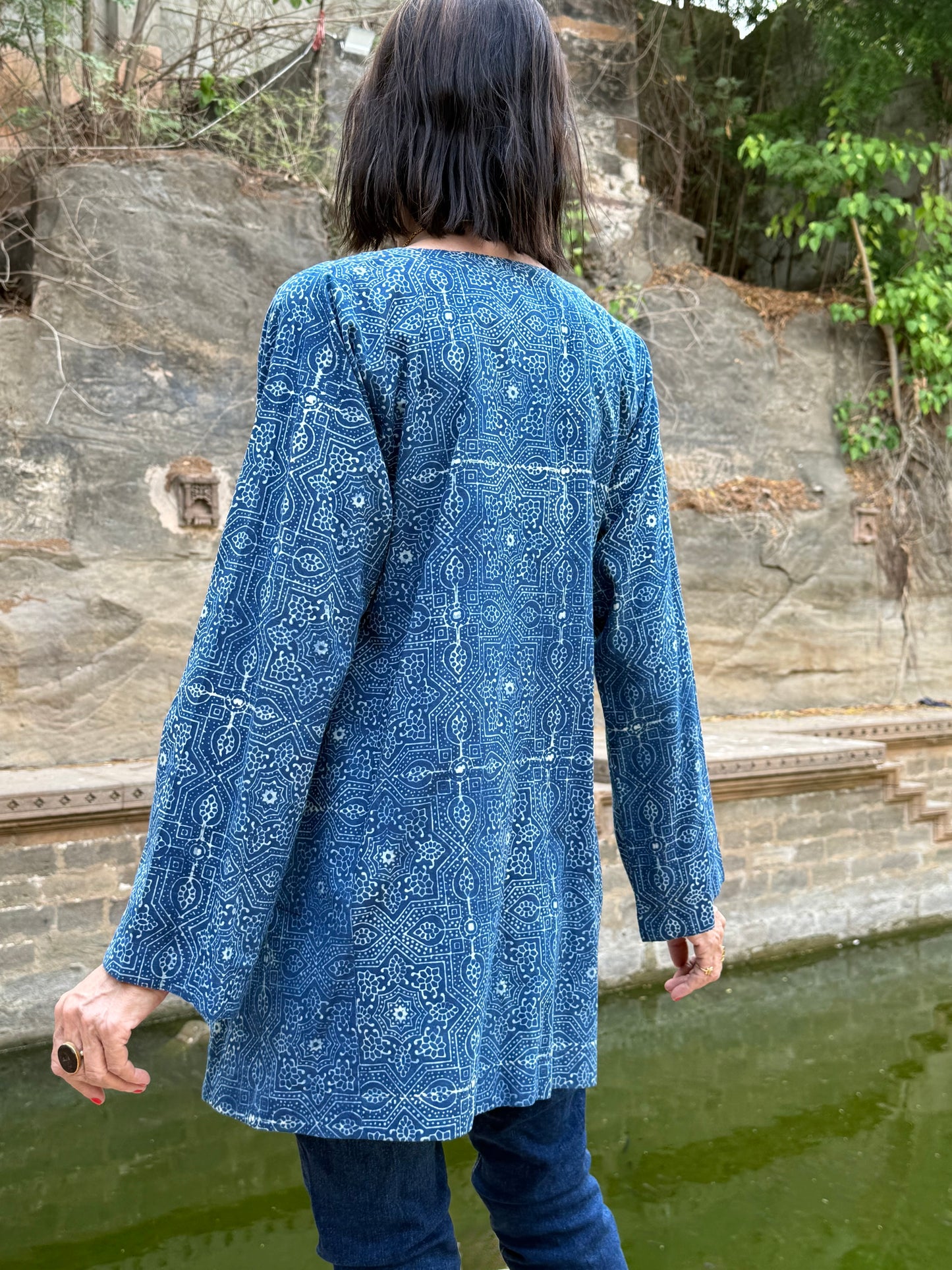 Handcrafted Cotton Tunic With Kutch Embroidery