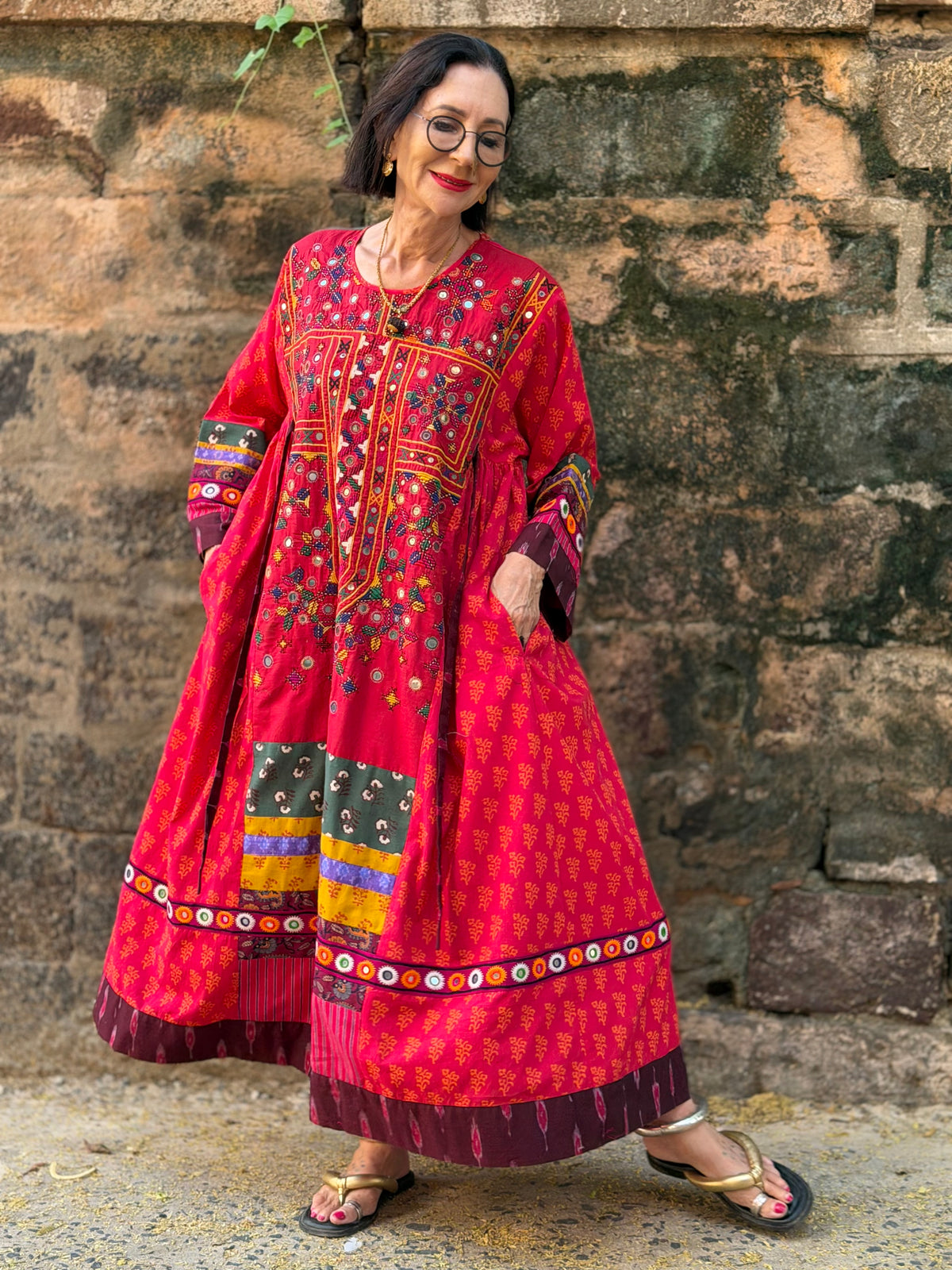 The Navratri Spectacular: 1-of-1 Vintage Embroidered Heritage Dress