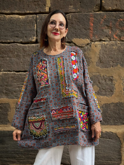 ‘Array of Kutch’ A tunic celebrating the artisanal hand crafts of Gujarat