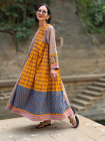 The Limited-Edition 'Atelier' Khadi Cotton Patchwork Dress