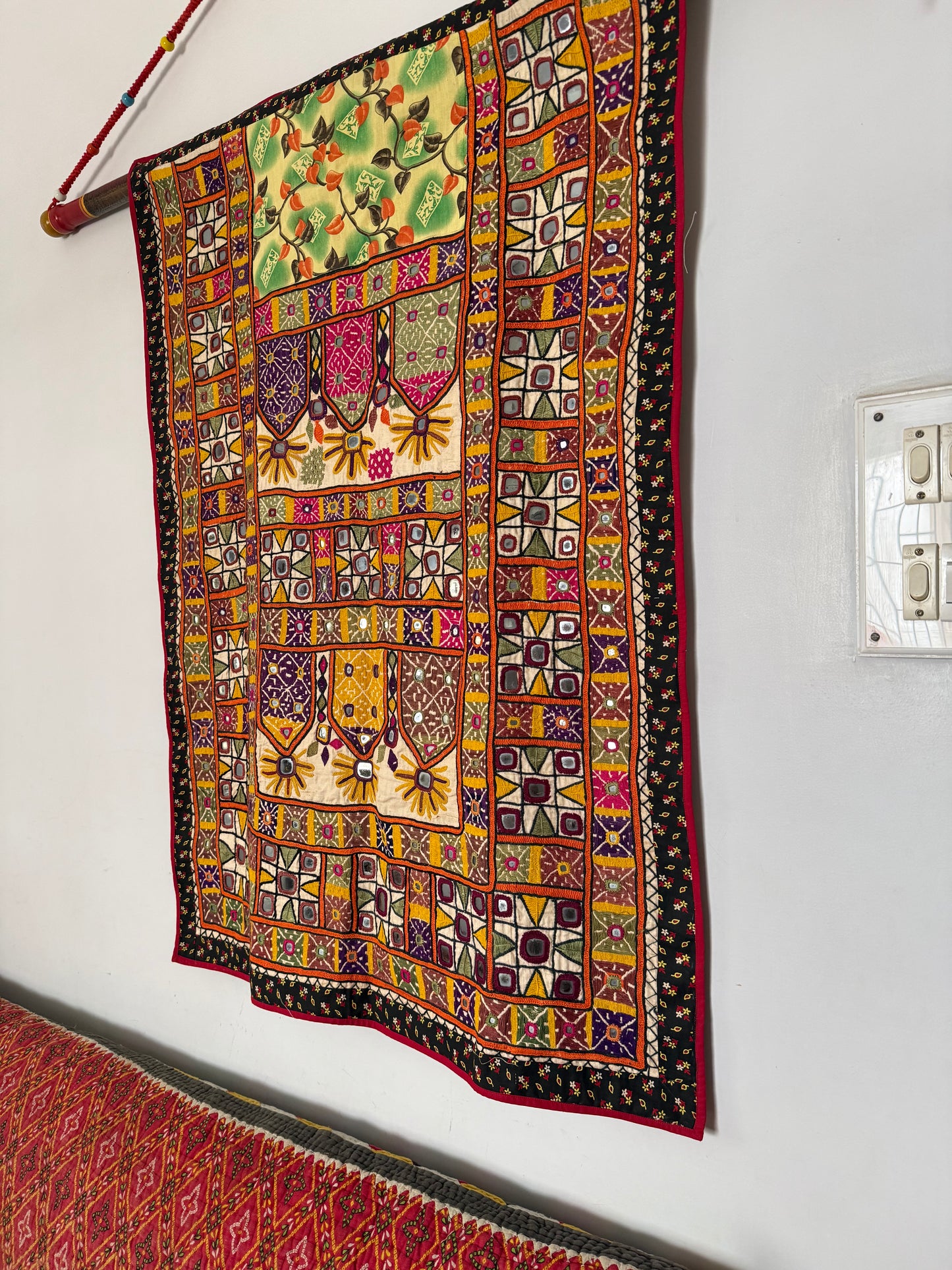 Hand Embroidered Indian Wall Hanging