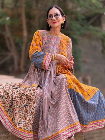 The Limited-Edition 'Atelier' Khadi Cotton Patchwork Dress